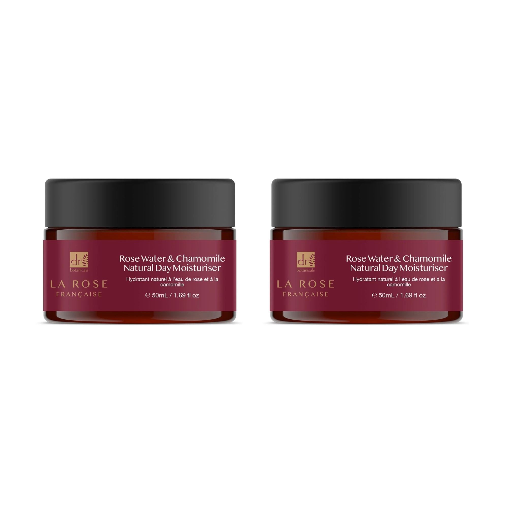 Dr Botanicals La Rose Francaise Day Moisturiser 50ml Twin Value Savings Pack