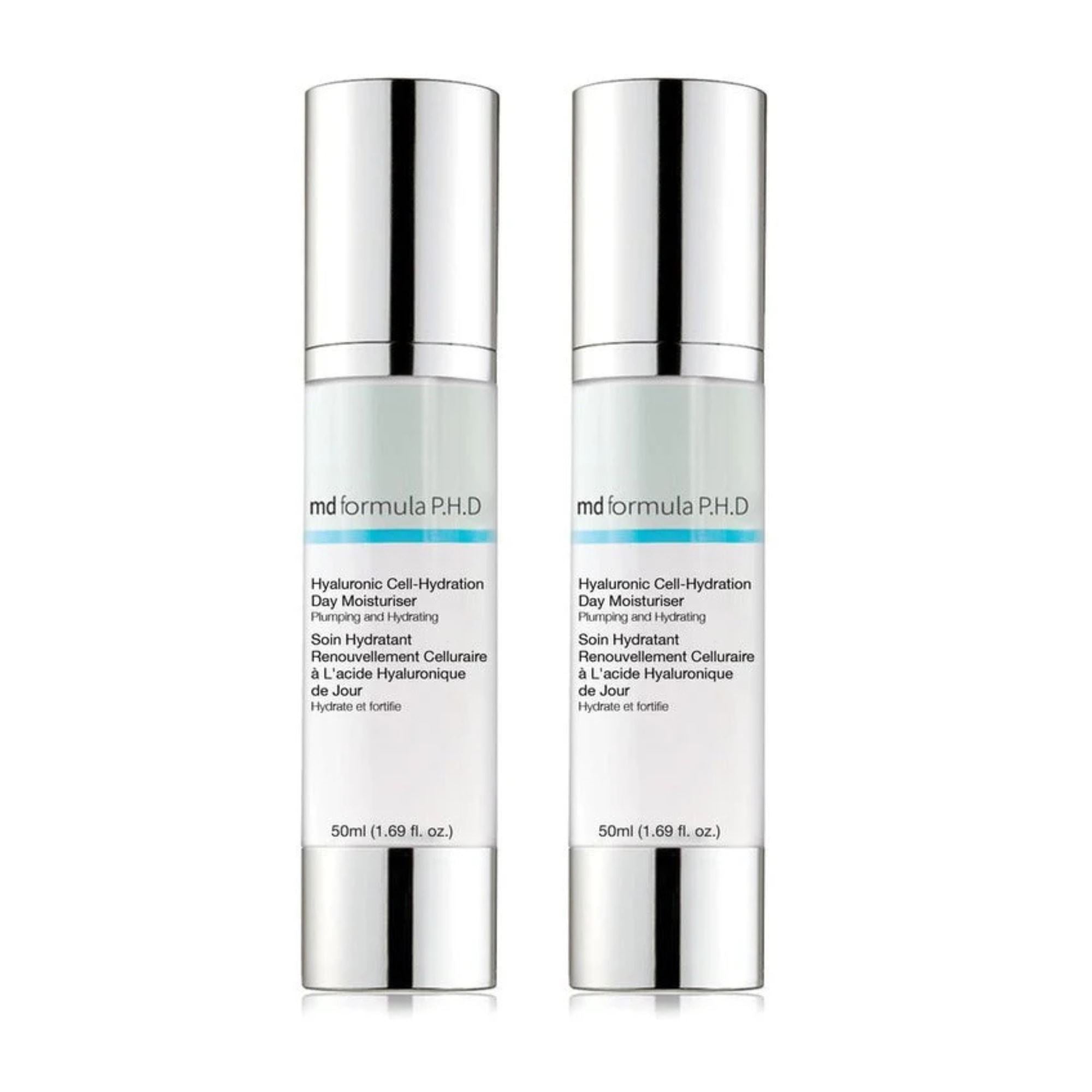 MD Formula Hyaluronic Cell-Hydration Day Moisturiser 50ml Twin Value Savings Pack