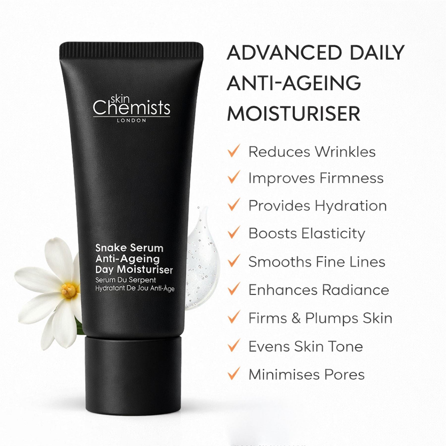 skinChemists Snake Serum Anti-Ageing Day Moisturiser 50ml Duo Set