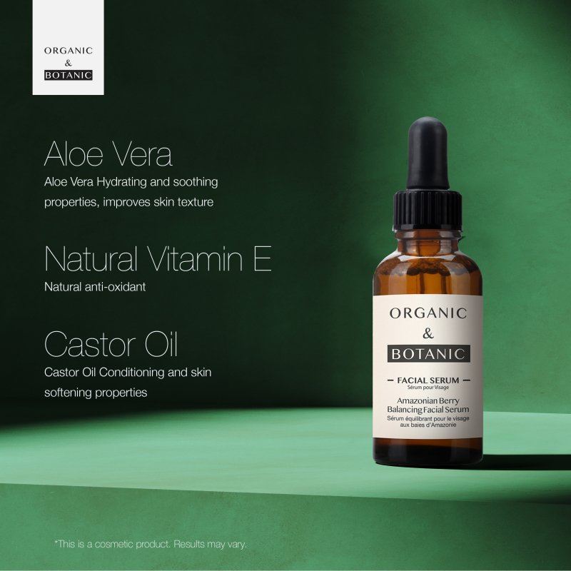 Amazonian Berry Serum with Hyaluronic Acid & Vitamin C - 30ml - Antioxidant-Rich, Hydrating