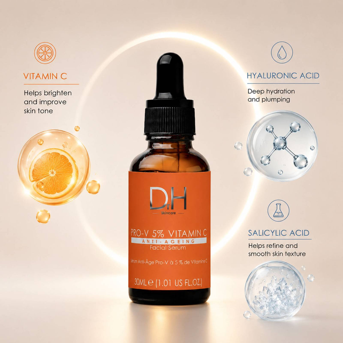 Dr H Pro-V 5% Vitamin C Anti-Aging Serum 30ml