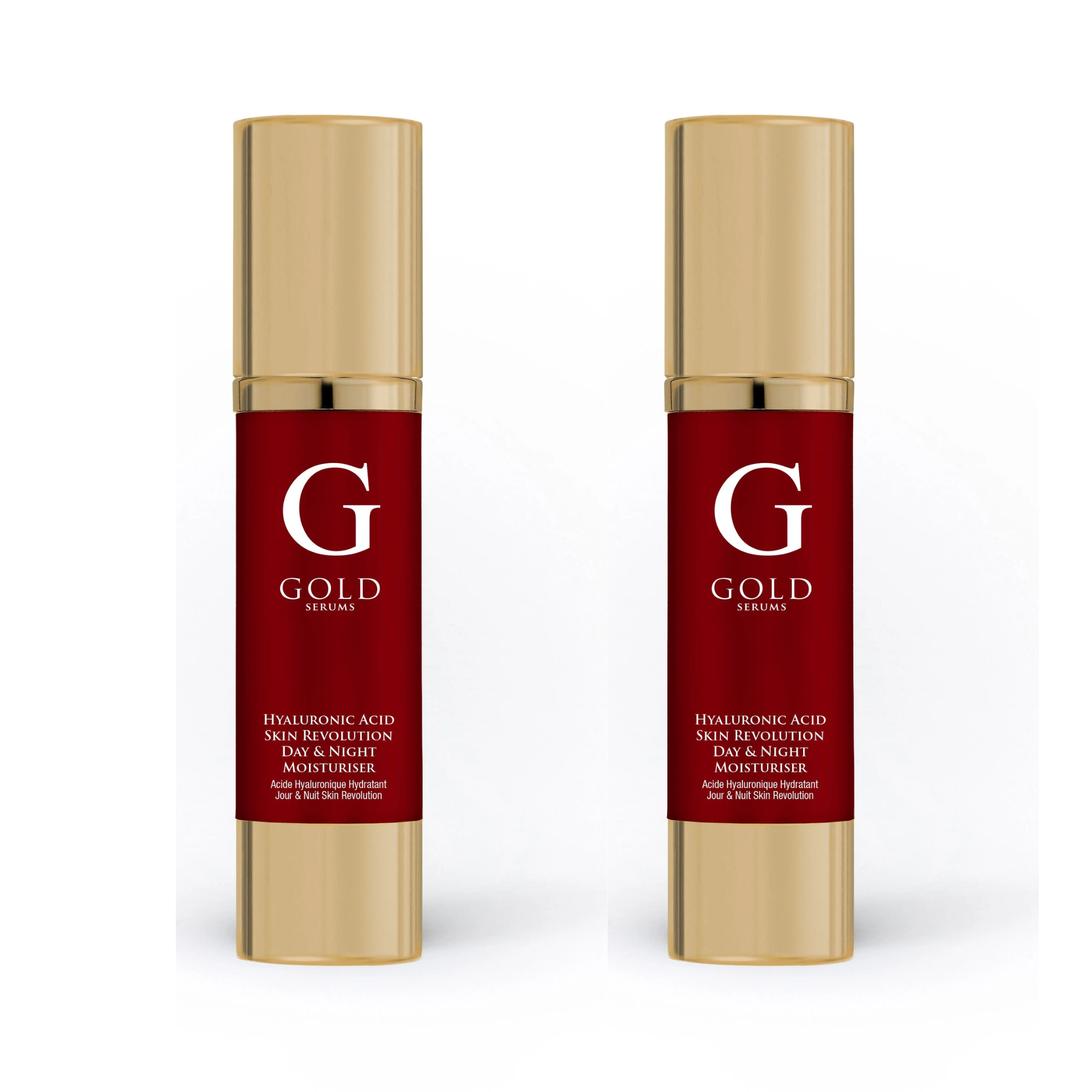 Gold Serums Hyaluronic Acid Skin Revolution Day & Night Moisturiser 50ml Twin Value Savings Pack