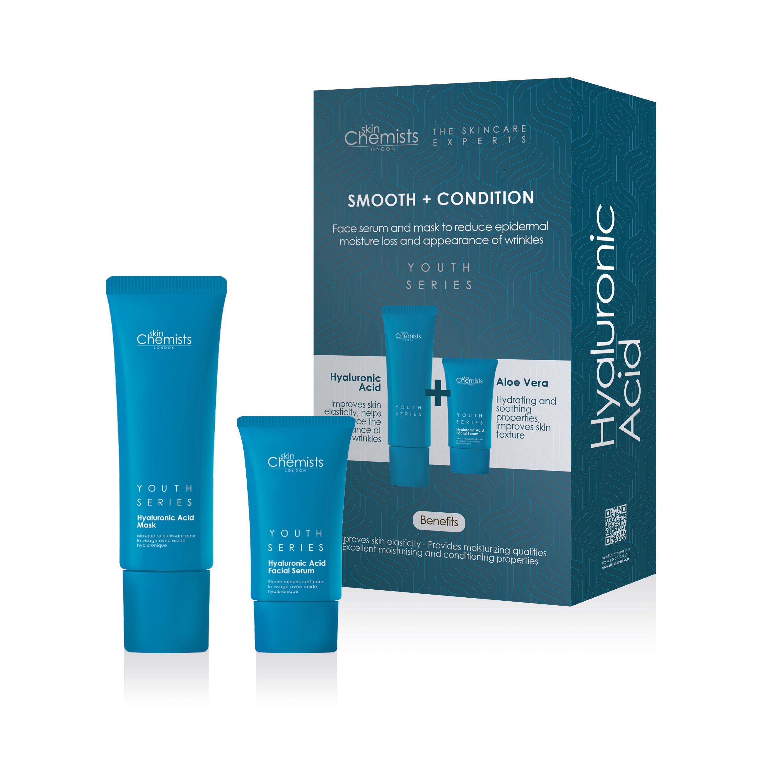 Hyaluronic Acid Smooth & Condition Kit + Free Hyaluronic Acid Mask 50ml - skinChemists