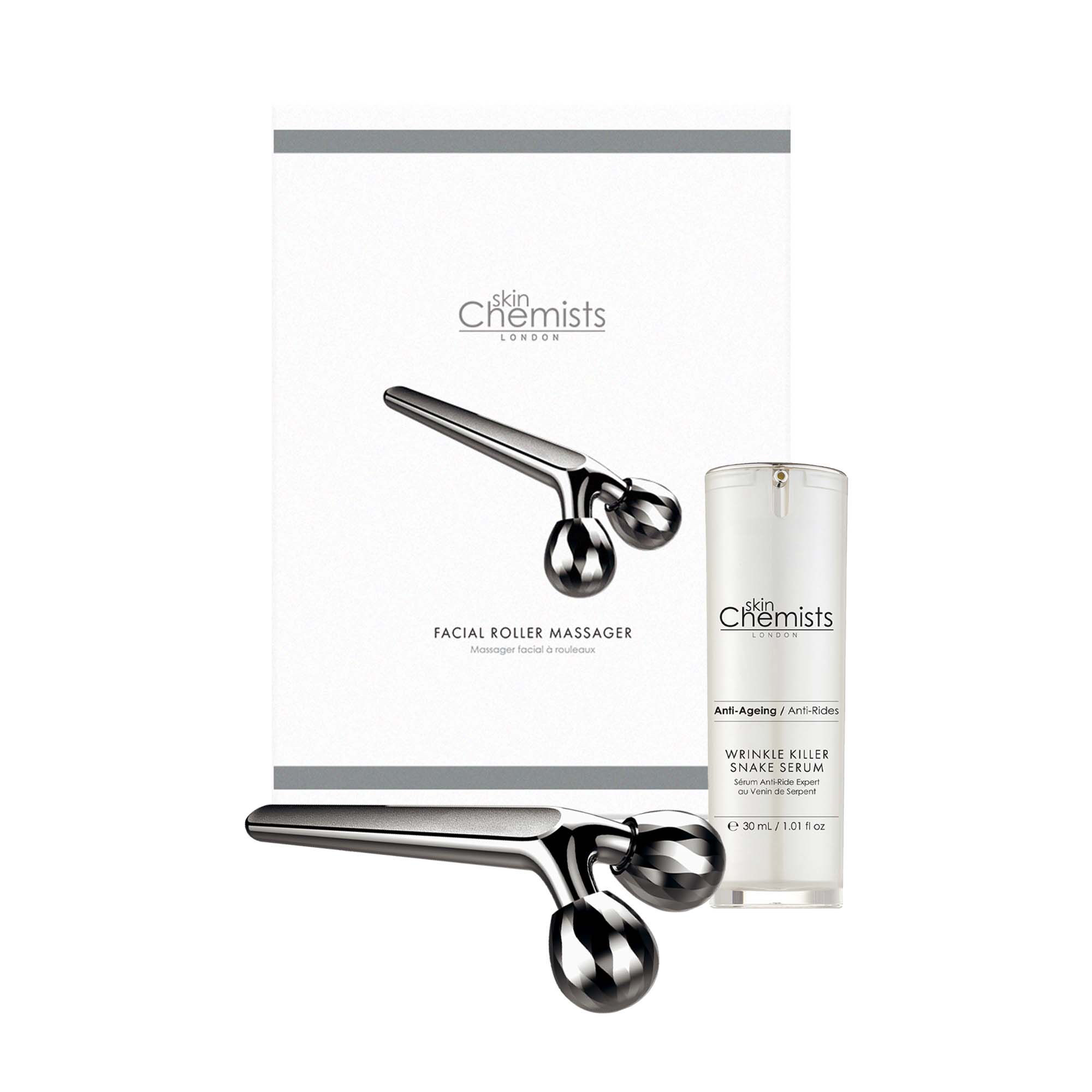 SC Facial Roller Massager+SC Wrinkle Killer Snake Serum 30ml