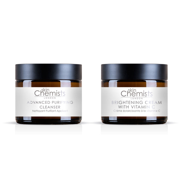 Brightening Cream with Vitamin C 50ml + Advanced Purifying Cleanser 50ml