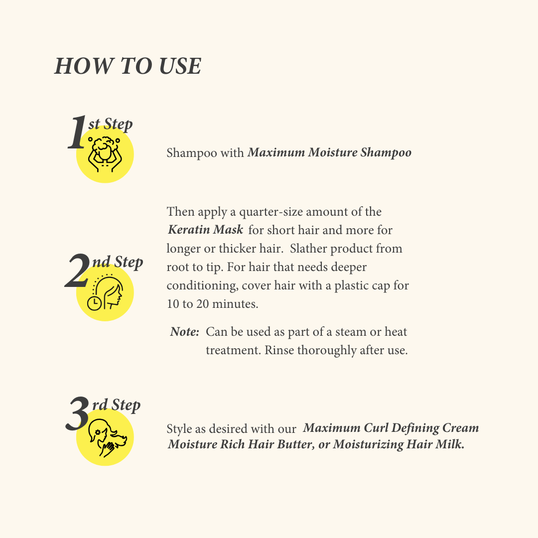 Keratin Deep Conditioning Hair Mask for Dry, Damaged & Natural Hair