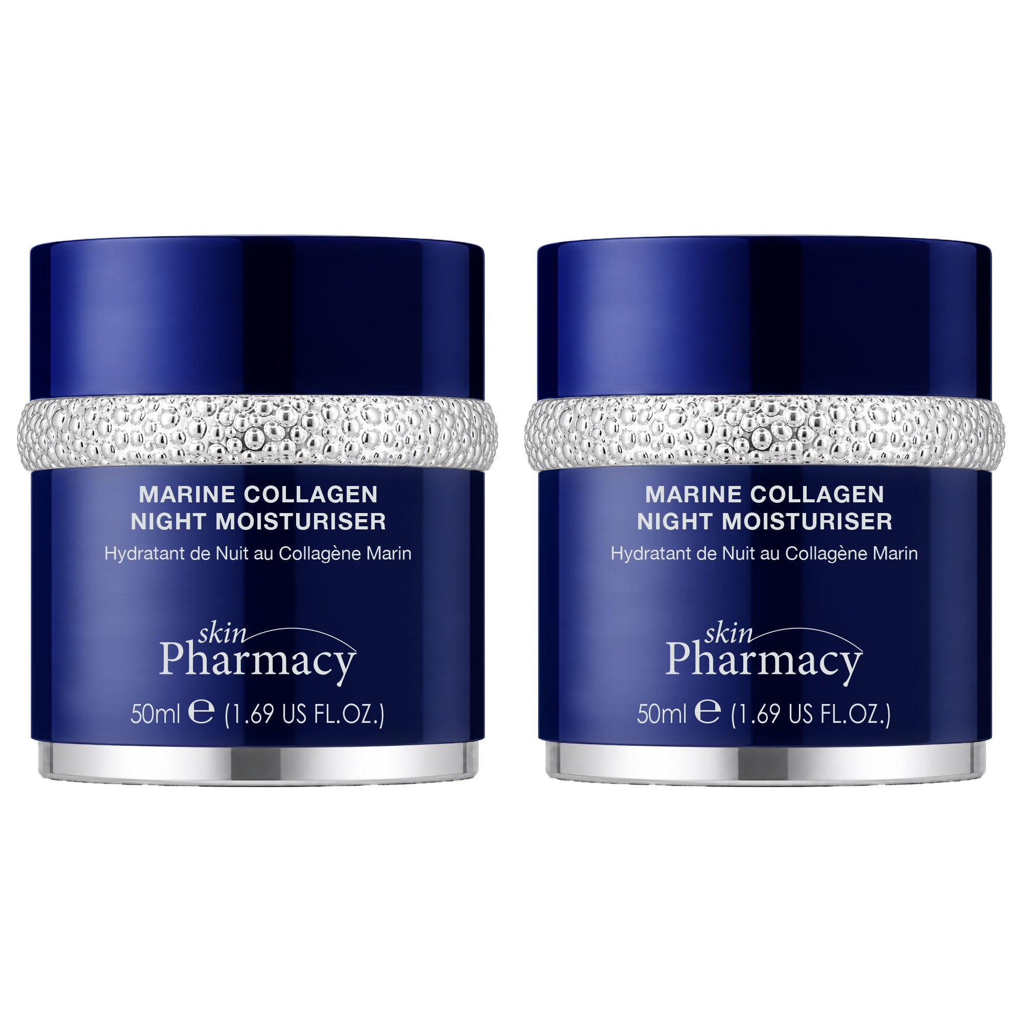1% Marine Collagen Night Moisturiser 50ml | 2-Pack