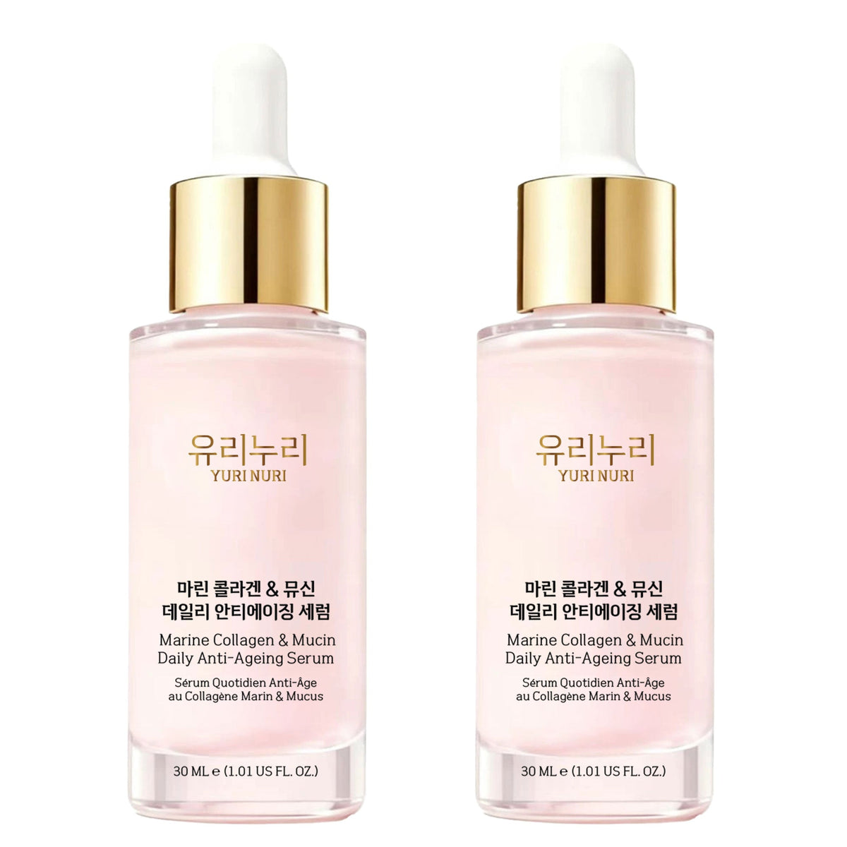 Yuri Nuri Marine Collagen & Mucin Daily Anti-Ageing Serum 30ml | 2-Pack