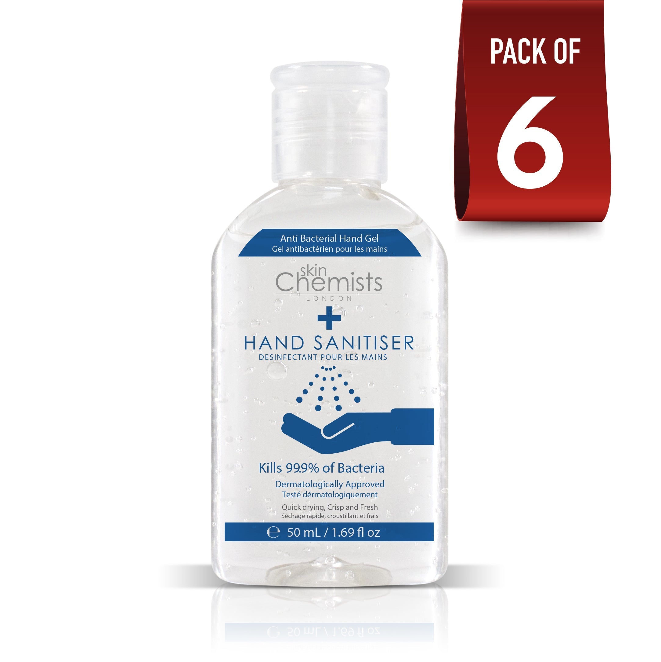 skinChemists Hand Sanitiser 50ml Pack Of 6 - skinChemists