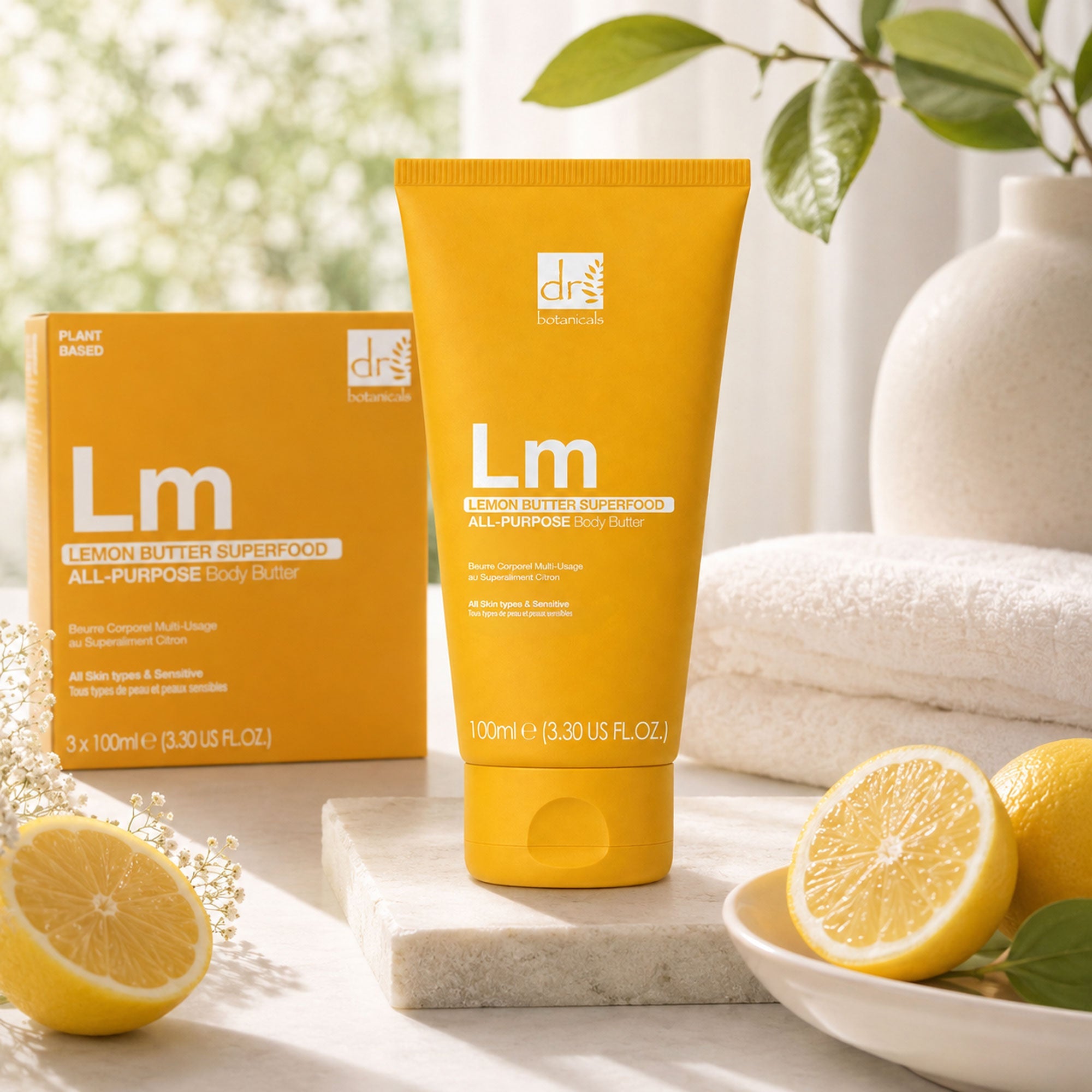 Lemon Superfood All-Purpose Body Butter 100ml 3-Pack lifestyle