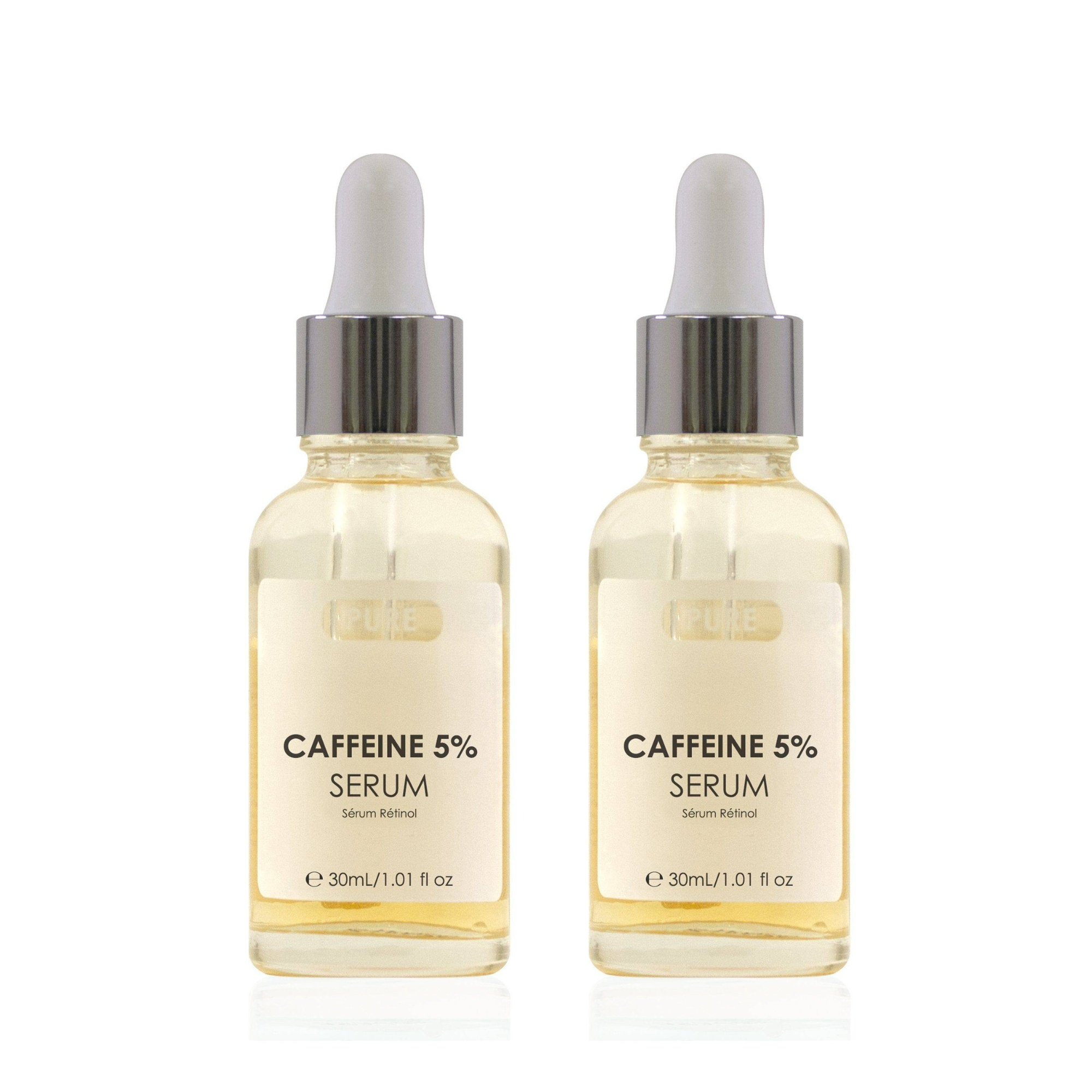 skinChemists Pure Caffeine 5% Biphase Serum 30ml Twin Value Savings Pack