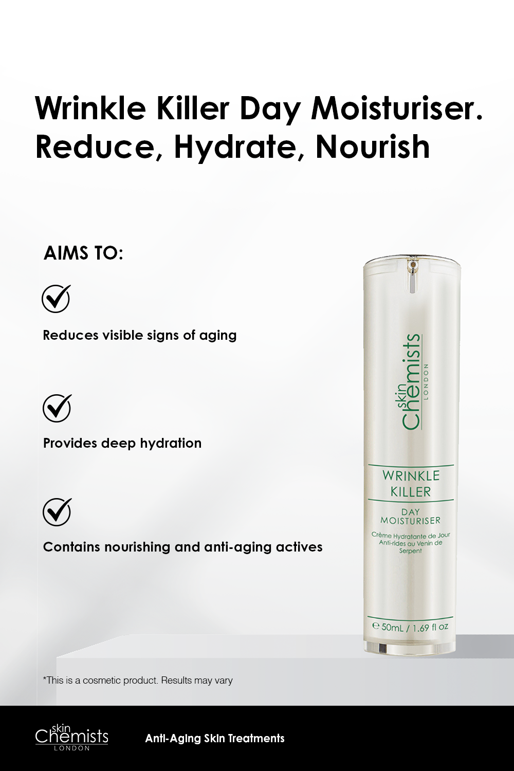 Wrinkle Killer 1% Syn-Ake Day Moisturiser 50ml - skinChemists