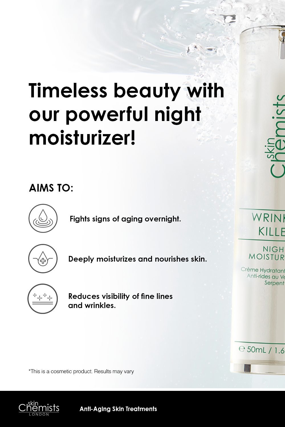 skinChemists Wrinkle Killer Night & facial serum - skinChemists