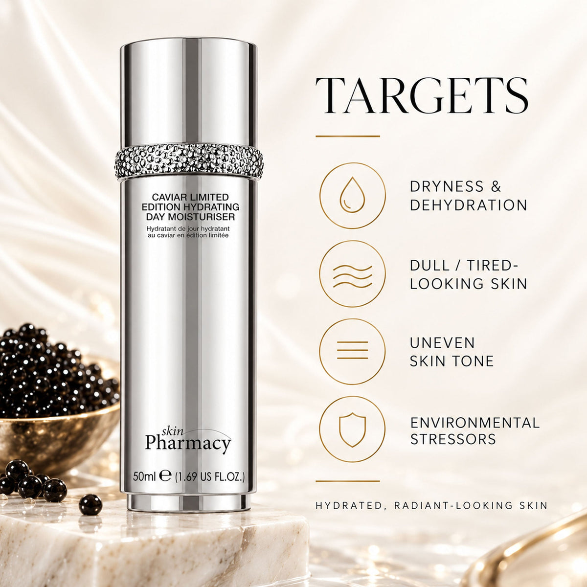 1% Caviar Limited Edition Hydrating Anti-Ageing Day Moisturiser 50ml
