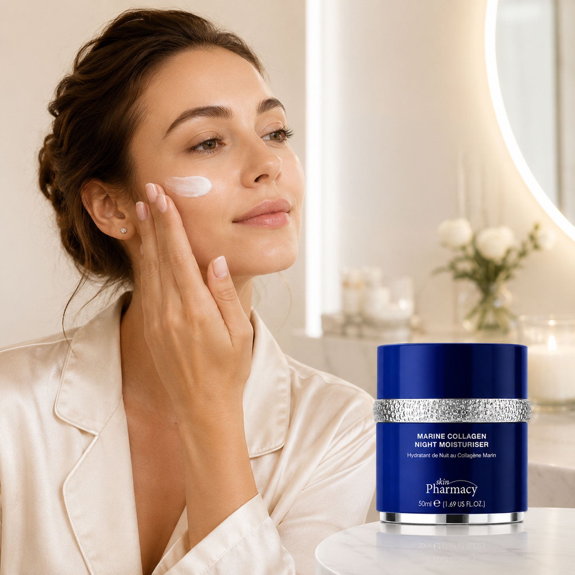 1% Marine Collagen Night Moisturiser 50ml 2-Pack lifestyle