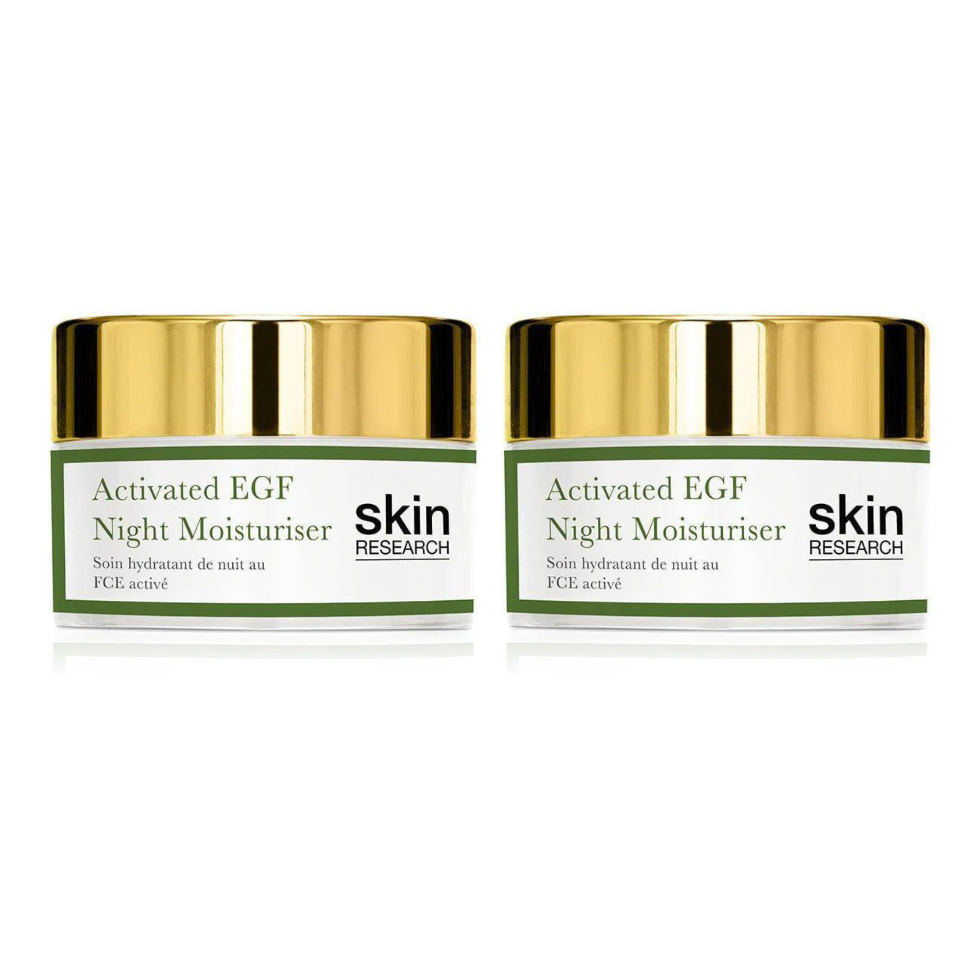 Skin Research Activated EGF Night Moisturiser 50ml Twin Value Savings Pack - skinChemists