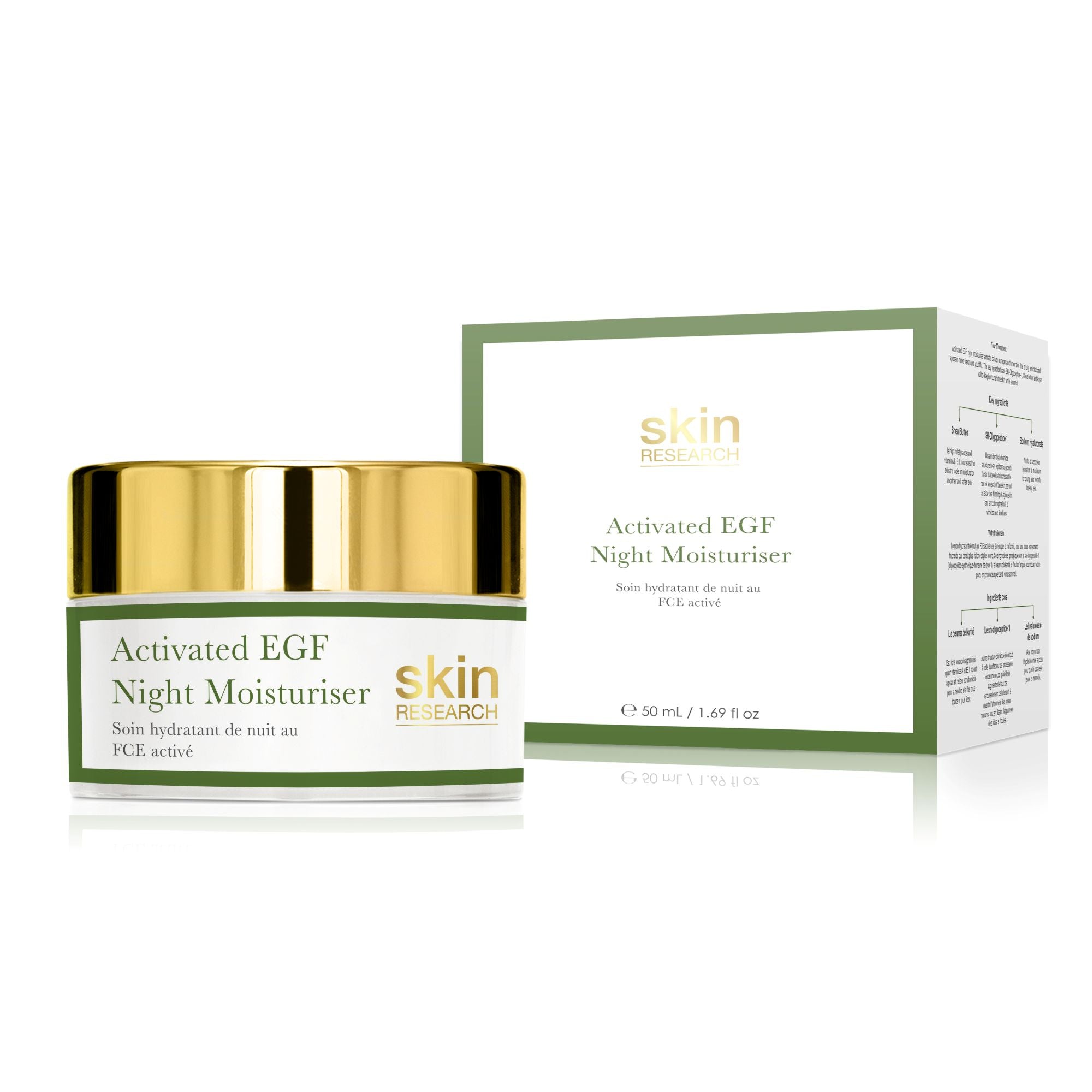 K2 Activated EGF day moisturiser + Activated EGF night moisturiser