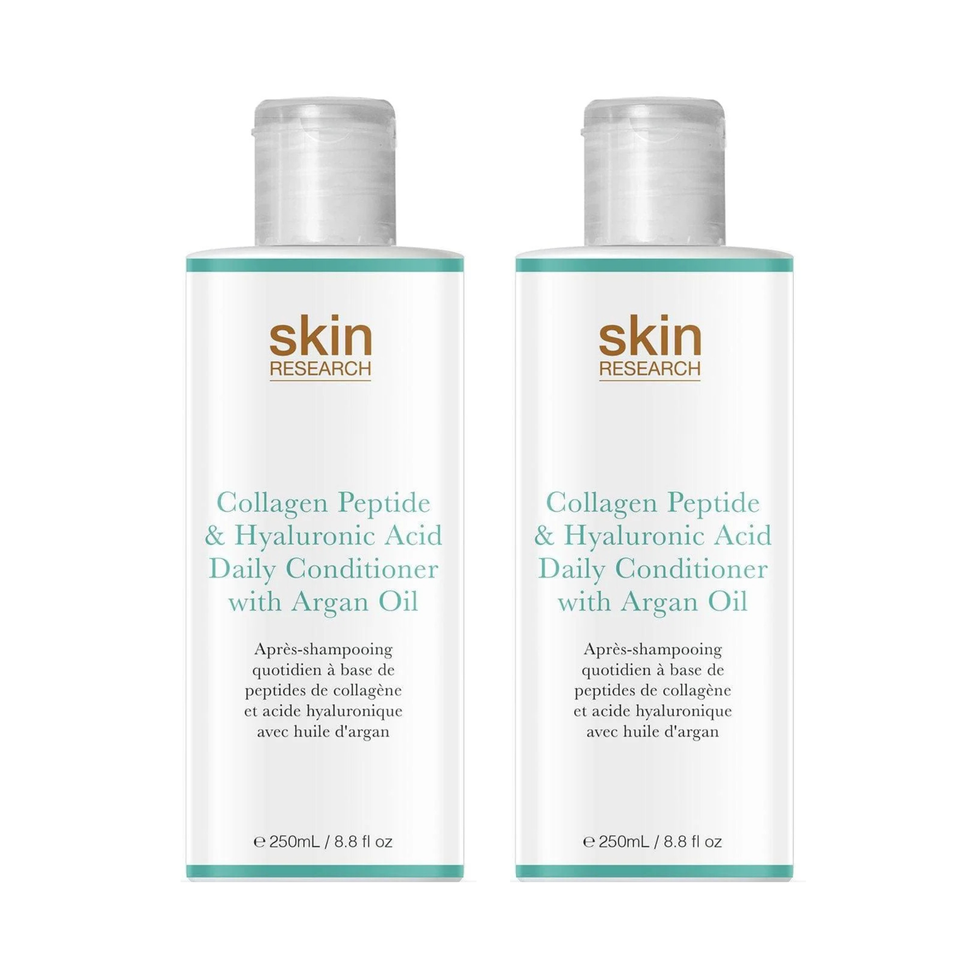 Skin Research Collagen Peptide & Hyaluronic Acid Daily Conditioner with Argan Oil 250ml Twin Value Savings Pack - skinChemists