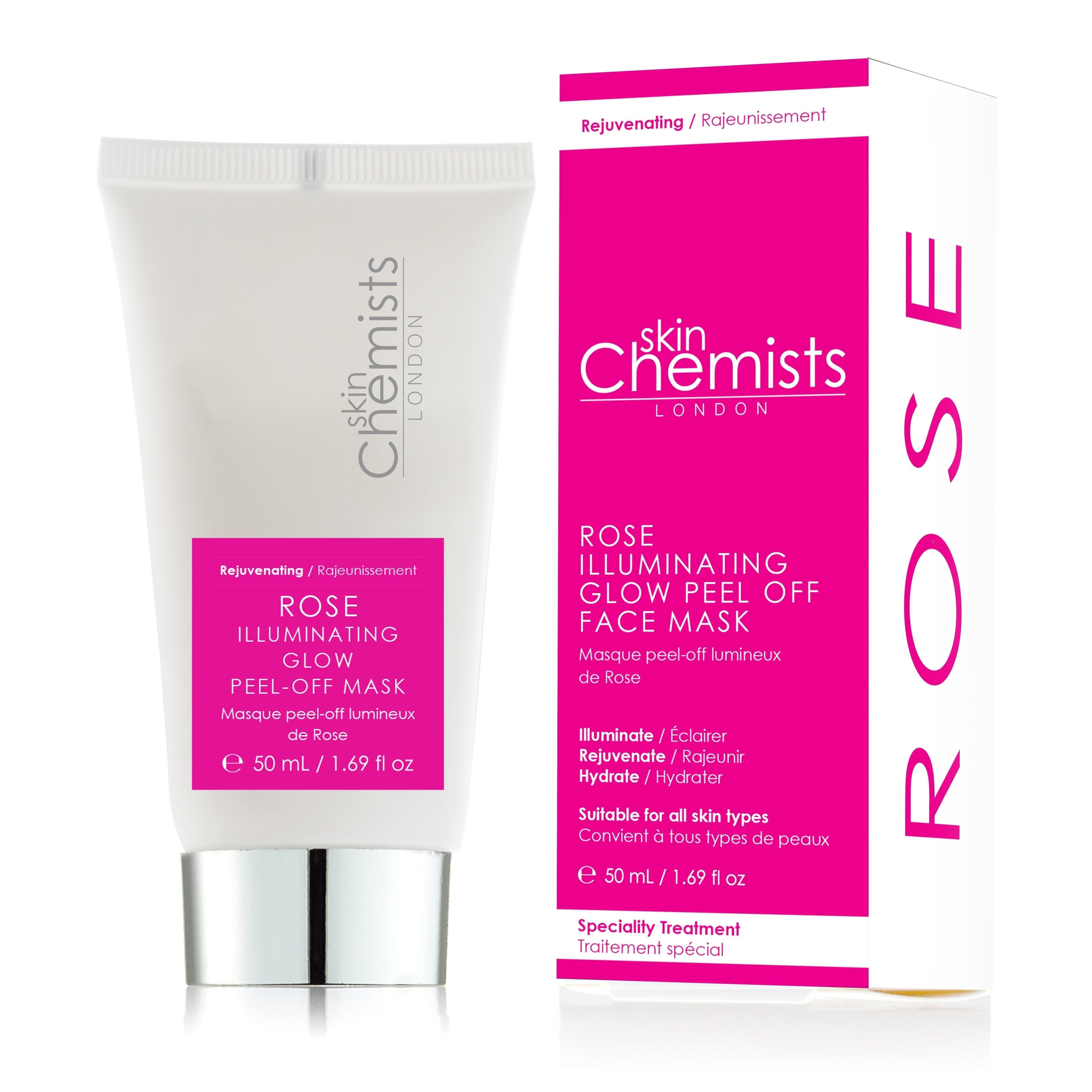 skinChemists Rose Illuminating Glow Peel Off Mask 50ml Twin Value Savings Pack