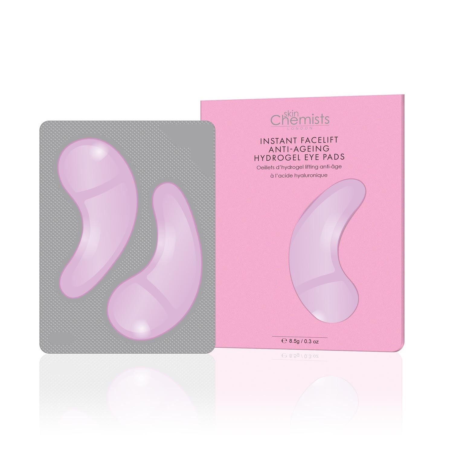 skinChemists Hydrating Hyaluronic Acid Anti-Ageing Eye Pads (1 x 2) Twin Value Savings Pack