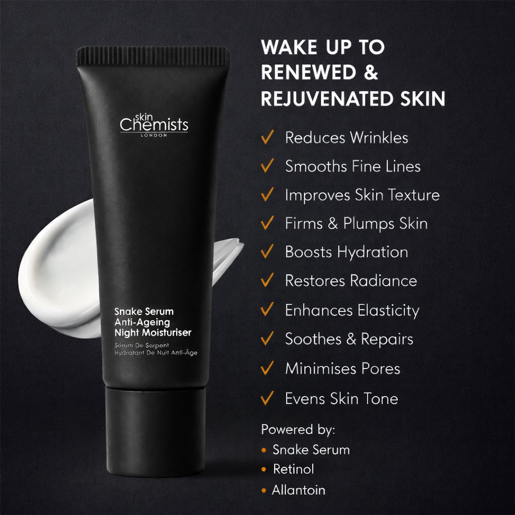 skinChemists Snake Serum Anti-Ageing Night Moisturiser 50ml