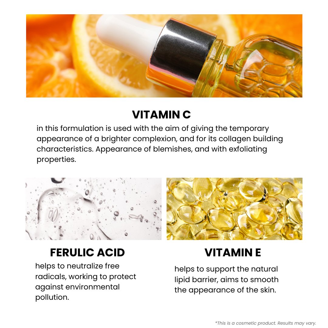 Anti-Ageing Serum Vitamin C 3%, Ferulic Acid 1%, Vitamin E 1% 30ml - skinChemists