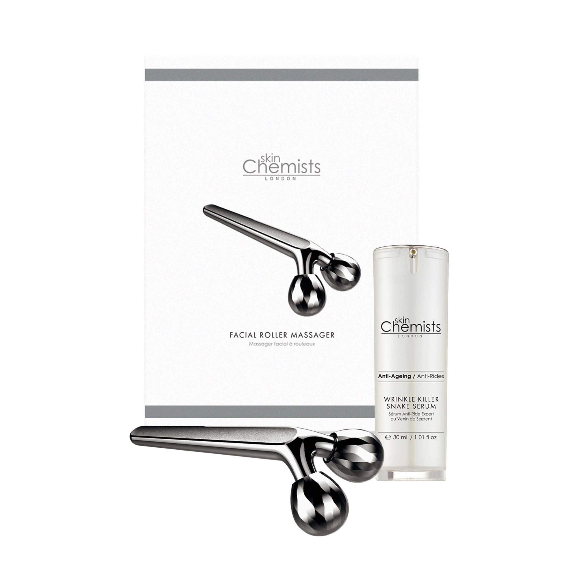 SC Facial Roller Massager+SC Wrinkle Killer Snake Serum 30ml