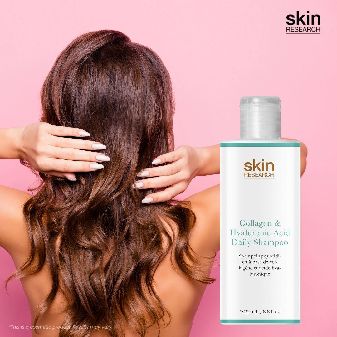 Skin Research Collagen & Hyaluronic Acid Daily Shampoo 250ml Twin Value Savings Pack