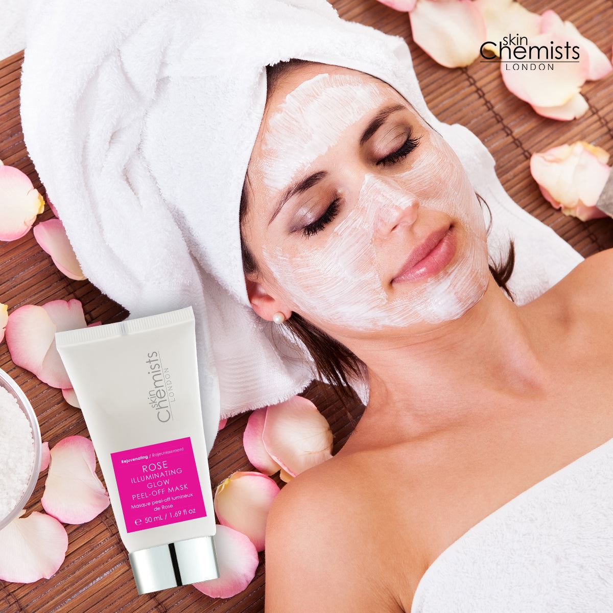 skinChemists Rose Illuminating Glow Peel Off Mask 50ml Twin Value Savings Pack
