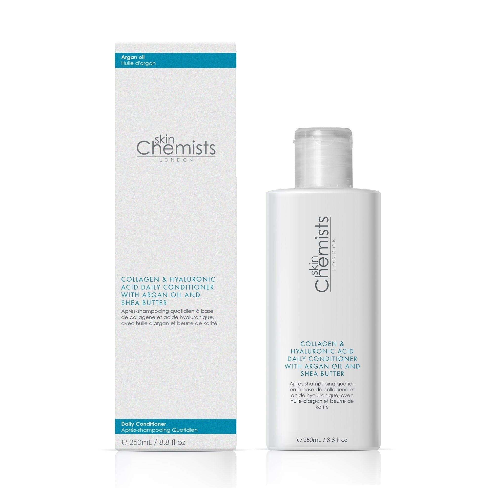 skinChemists Collagen & Hyaluronic Acid Daily Conditioner with Argan Oil & Shea Butter 250ml Twin Value Savings Pack