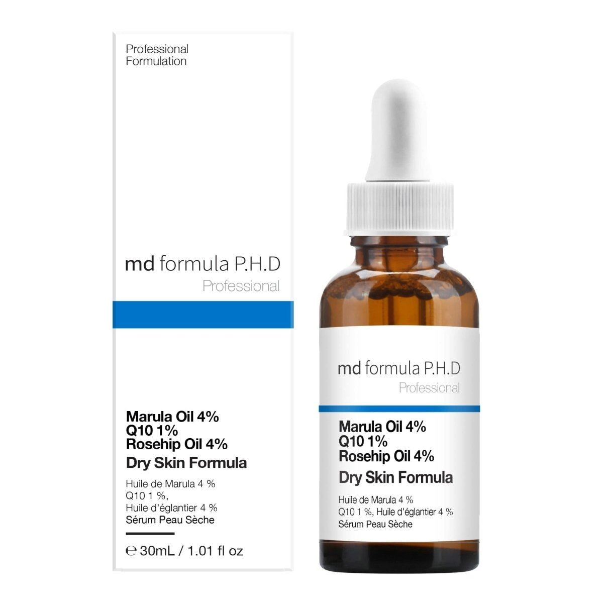 Dry Skin Serum Marulua Oil 4%, Q10 1%, Rosehip Oil 4% 30ml