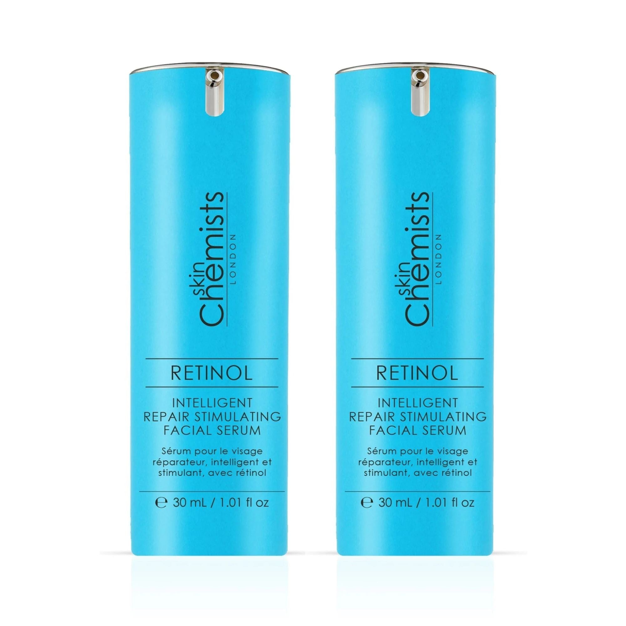 skinChemists Retinol Intelligent Repair Stimulating Facial Serum 30ml Twin Value Savings Pack