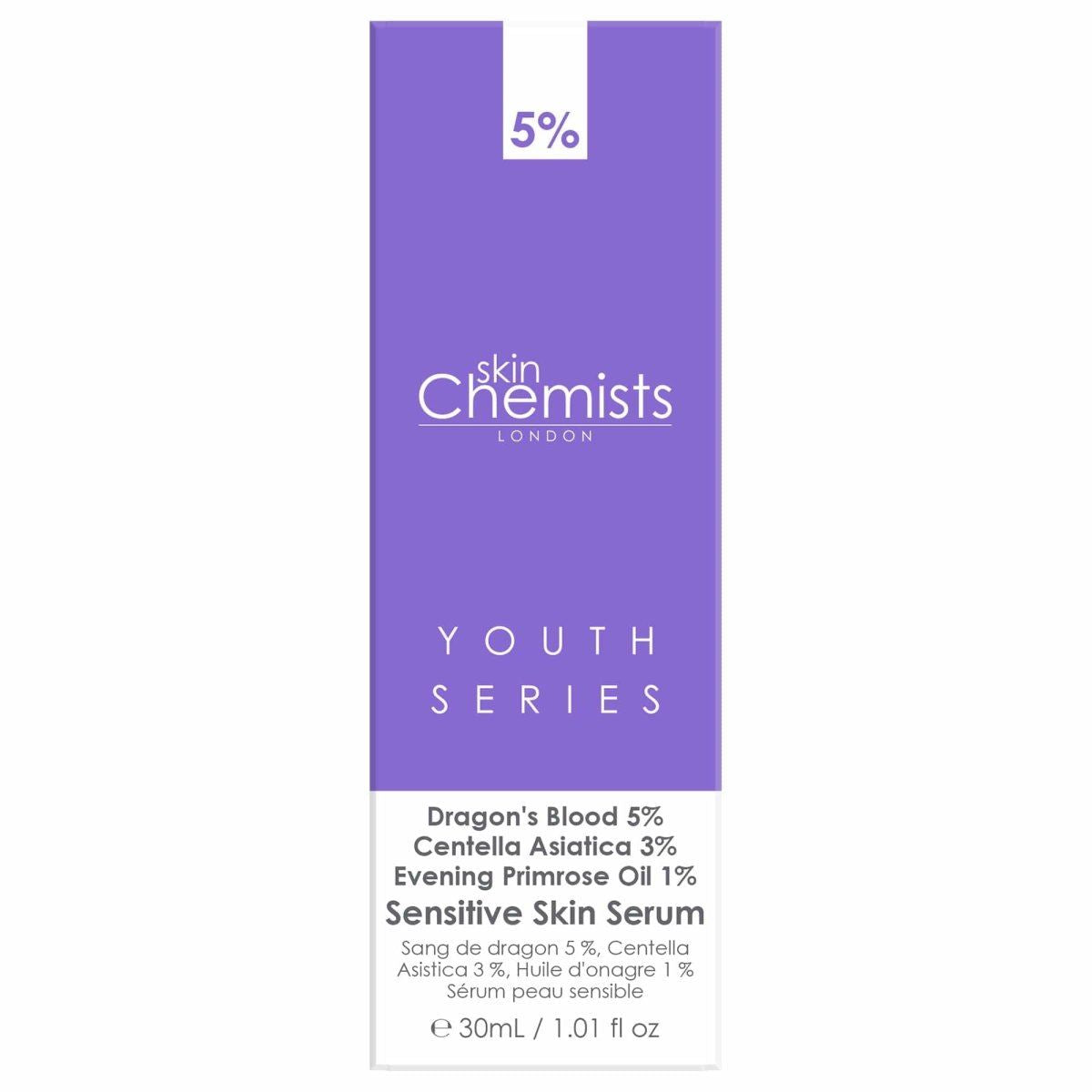 Sensitive Skin Facial Serum with 5% Dragon's Blood, 3% Centella Asiatica & 1% Evening Primrose Oil 30ml