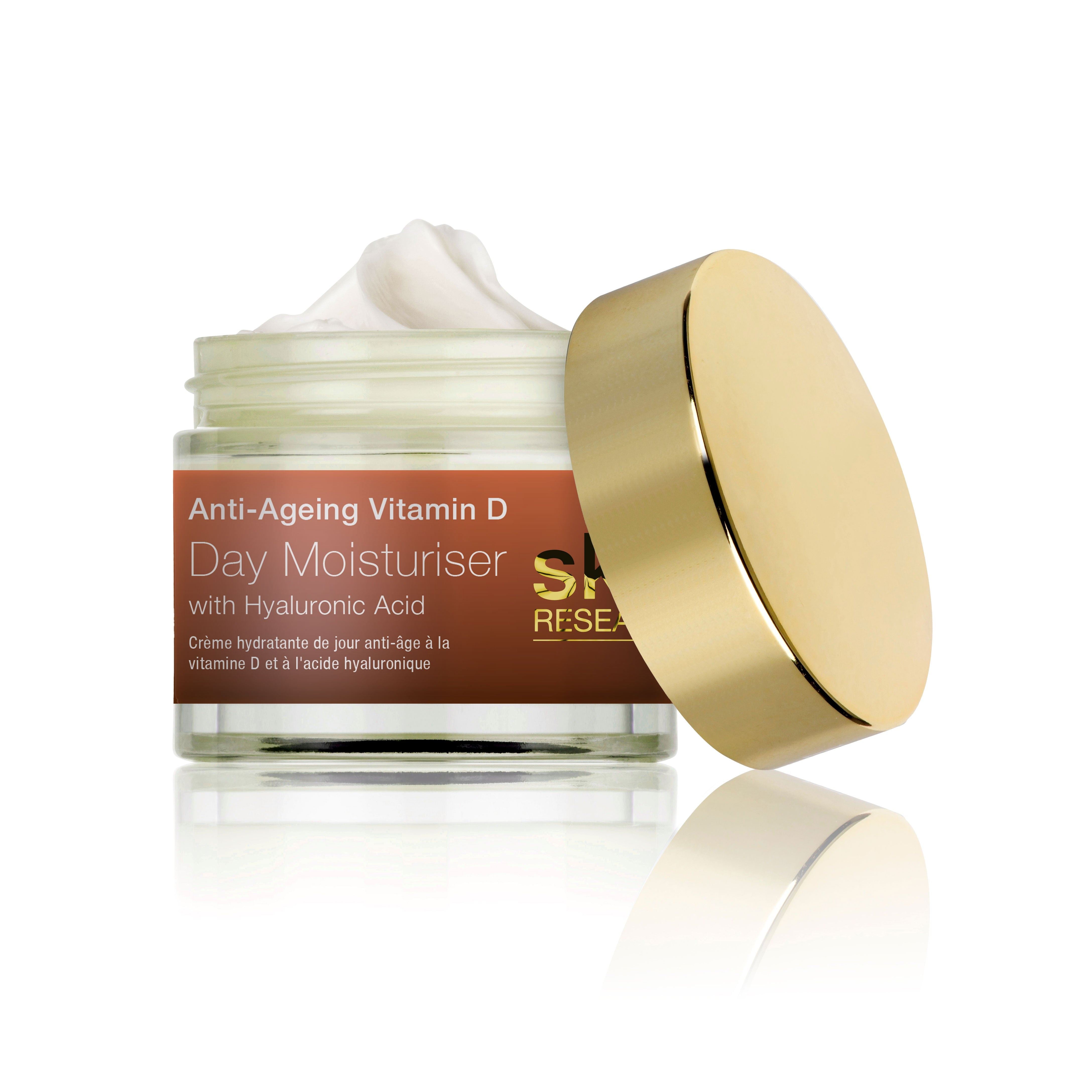 Skin Research Anti-Ageing Vitamin D Day Moisturiser with Hyaluronic Acid 50ml Twin Value Savings Pack