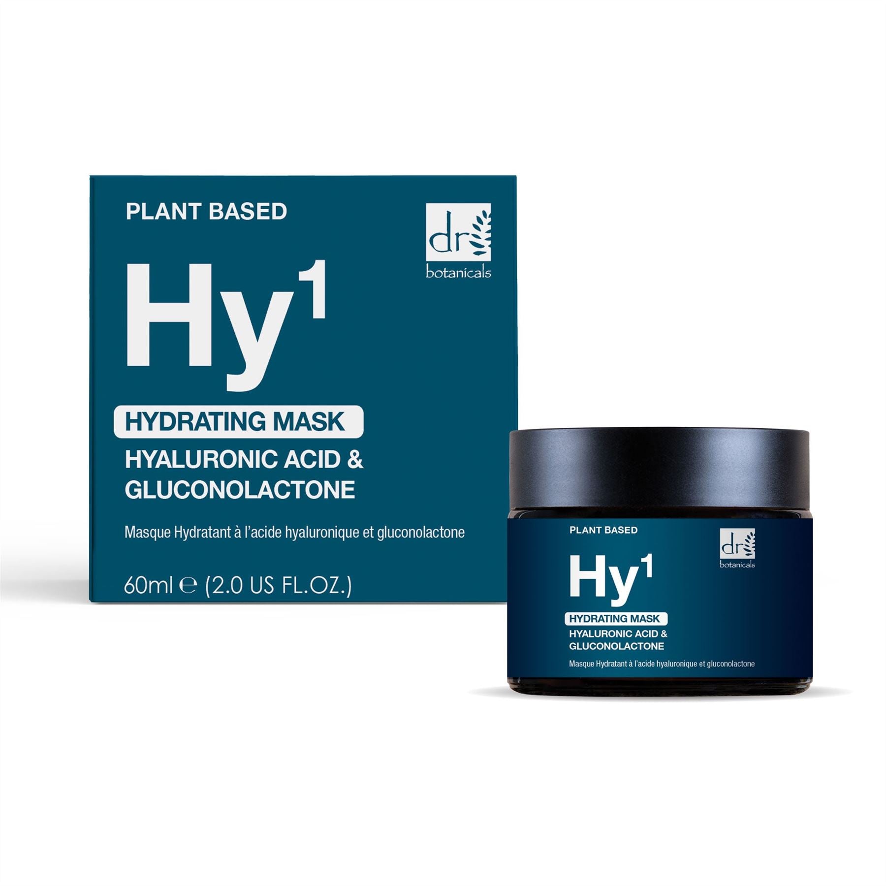 Dr Botanicals Hydrating Face Mask | 1% Hyaluronic Acid & 1% Gluconolactone | Smooths, Hydrates & Revitalises | 60ml