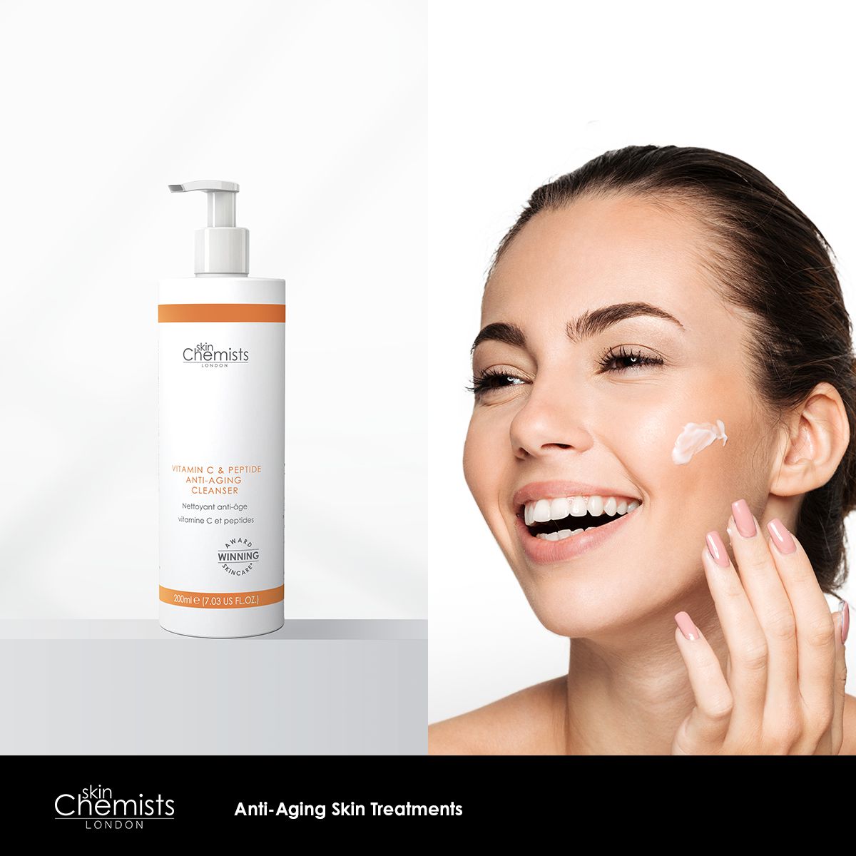 skinChemists Vitamin C & Peptide Cleanser 200ml Twin Value Savings Pack