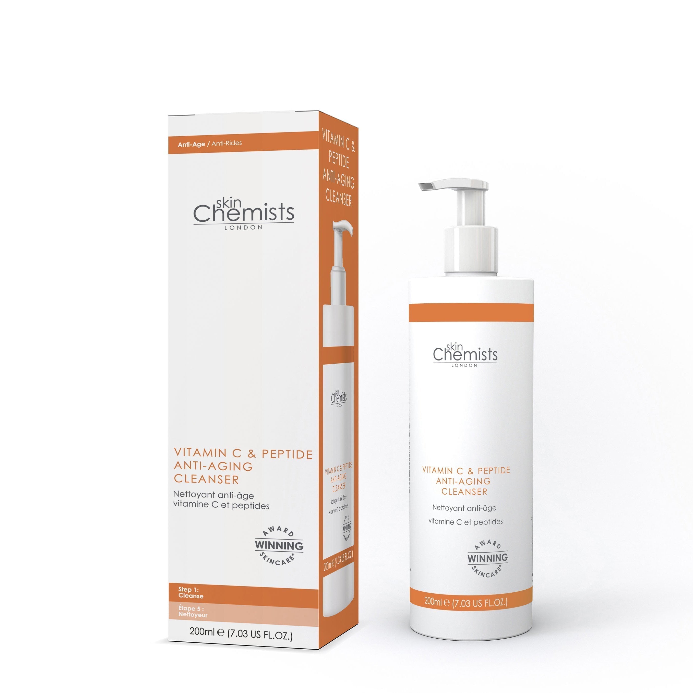 skinChemists Vitamin C & Peptide Cleanser 200ml Twin Value Savings Pack