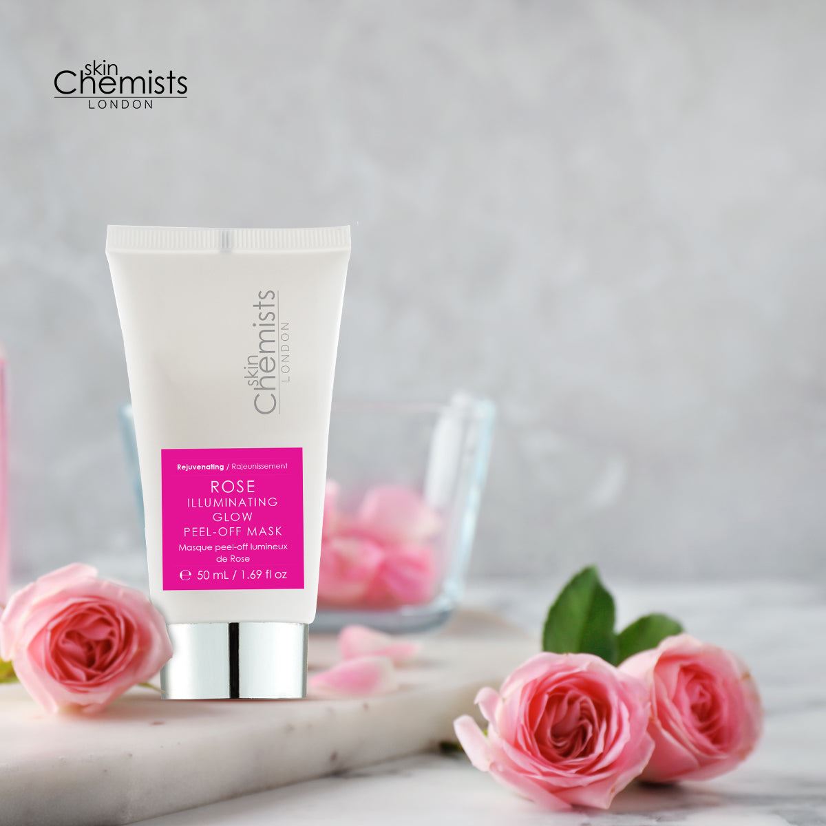 skinChemists Rose Illuminating Glow Peel Off Mask 50ml Twin Value Savings Pack