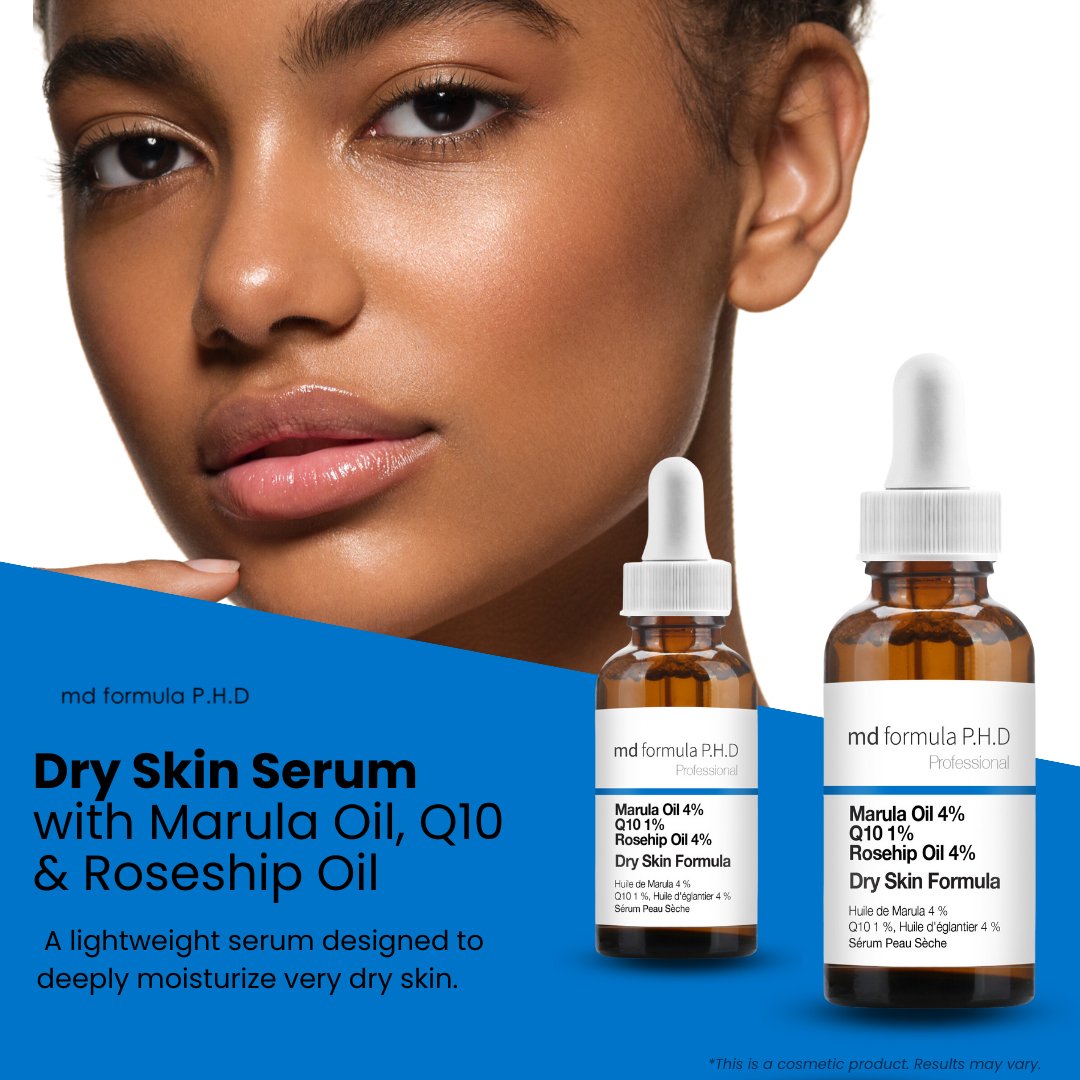 Dry Skin Serum Marulua Oil 4%, Q10 1%, Rosehip Oil 4% 30ml - skinChemists