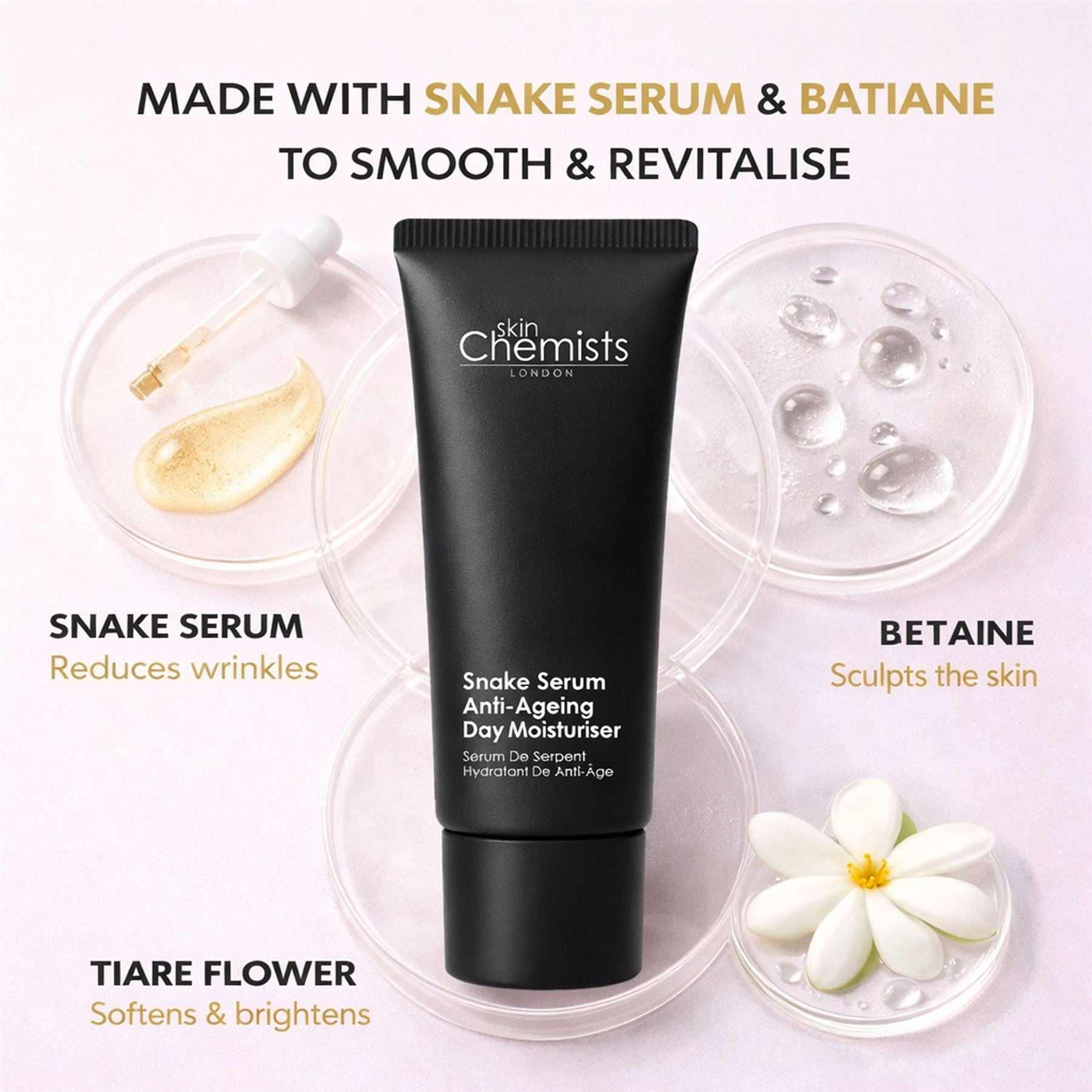 skinChemists Snake Serum Anti-Ageing Day Moisturiser 50ml Duo Set