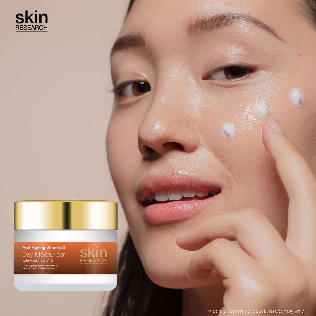 Skin Research Anti-Ageing Vitamin D Day Moisturiser with Hyaluronic Acid 50ml Twin Value Savings Pack
