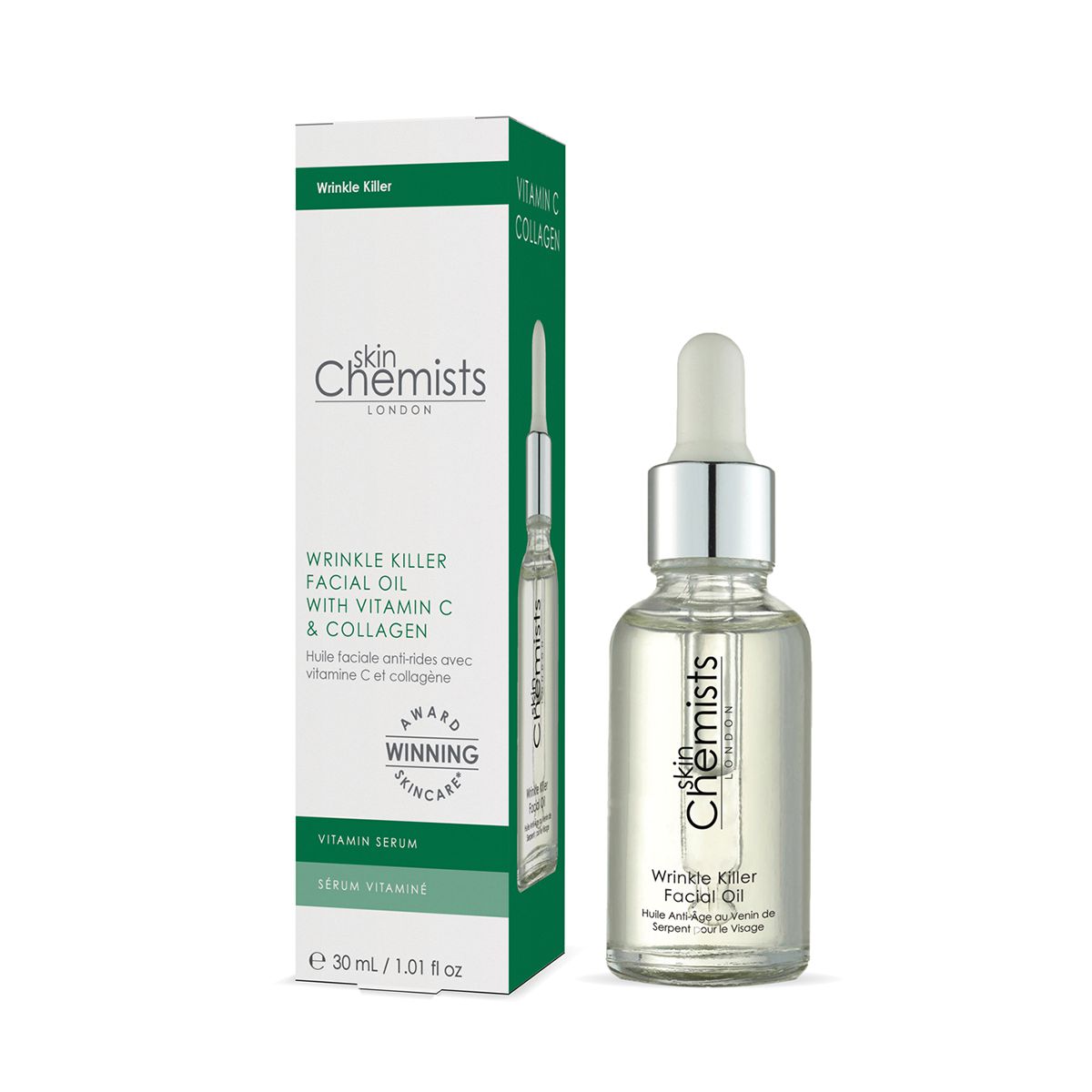 skinChemists Wrinkle Killer Facial Oil 30ml Twin Value Savings Pack
