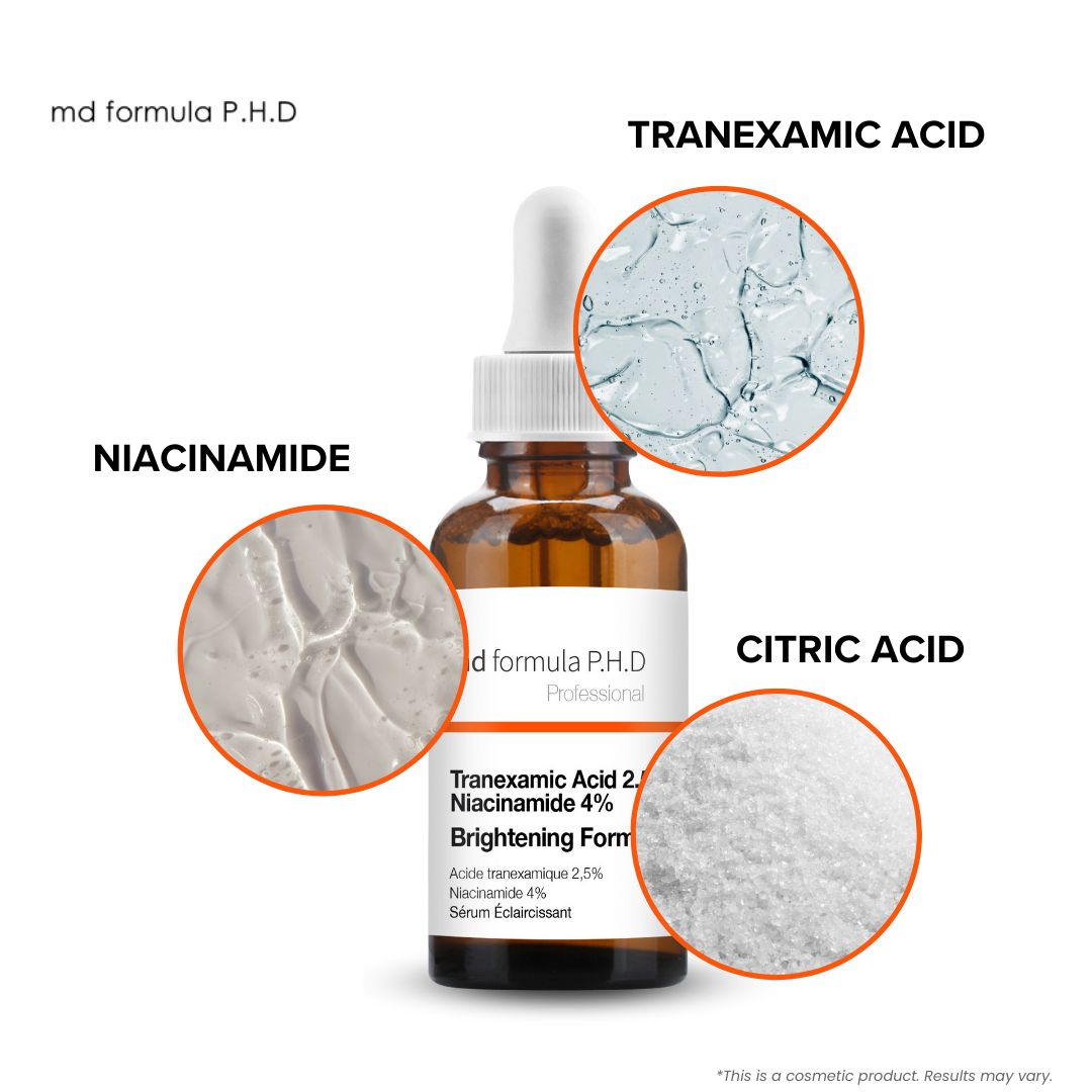 MD Formula Brightening Serum Tranexamic Acid 2.5%, Niacinamide 4% 30ml Twin Value Savings Pack - skinChemists