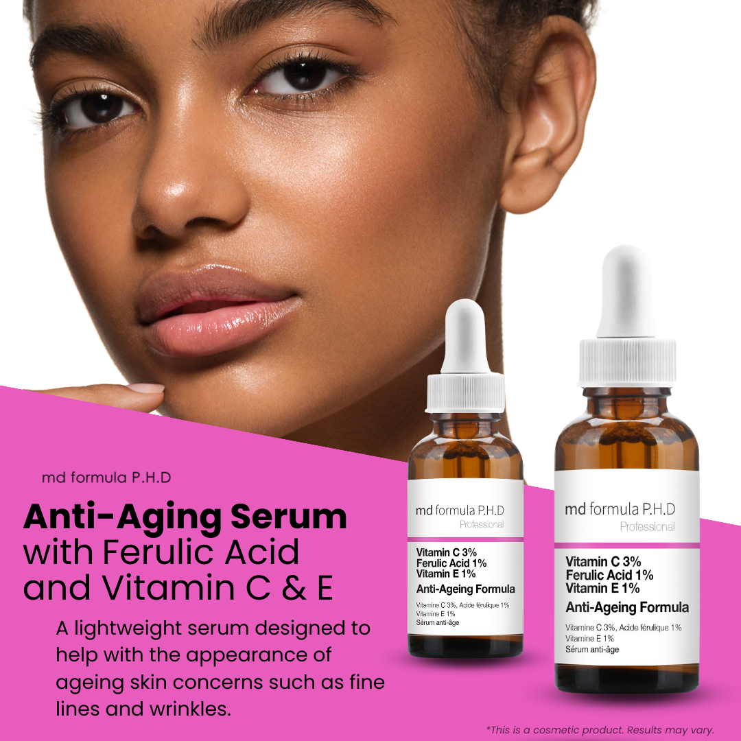 MD Formula Anti-Ageing Serum Vitamin C 3%, Ferulic Acid 1%, Vitamin E 1% 30ml Twin Value Savings Pack - skinChemists