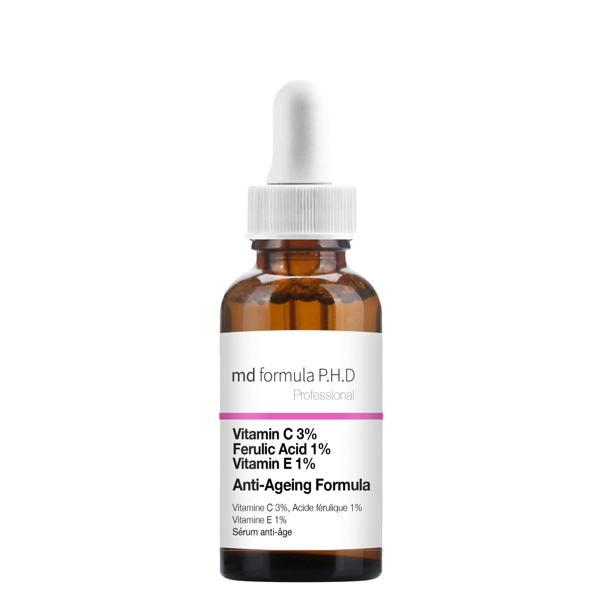 MD Formula Anti-Ageing Serum Vitamin C 3%, Ferulic Acid 1%, Vitamin E 1% 30ml Twin Value Savings Pack