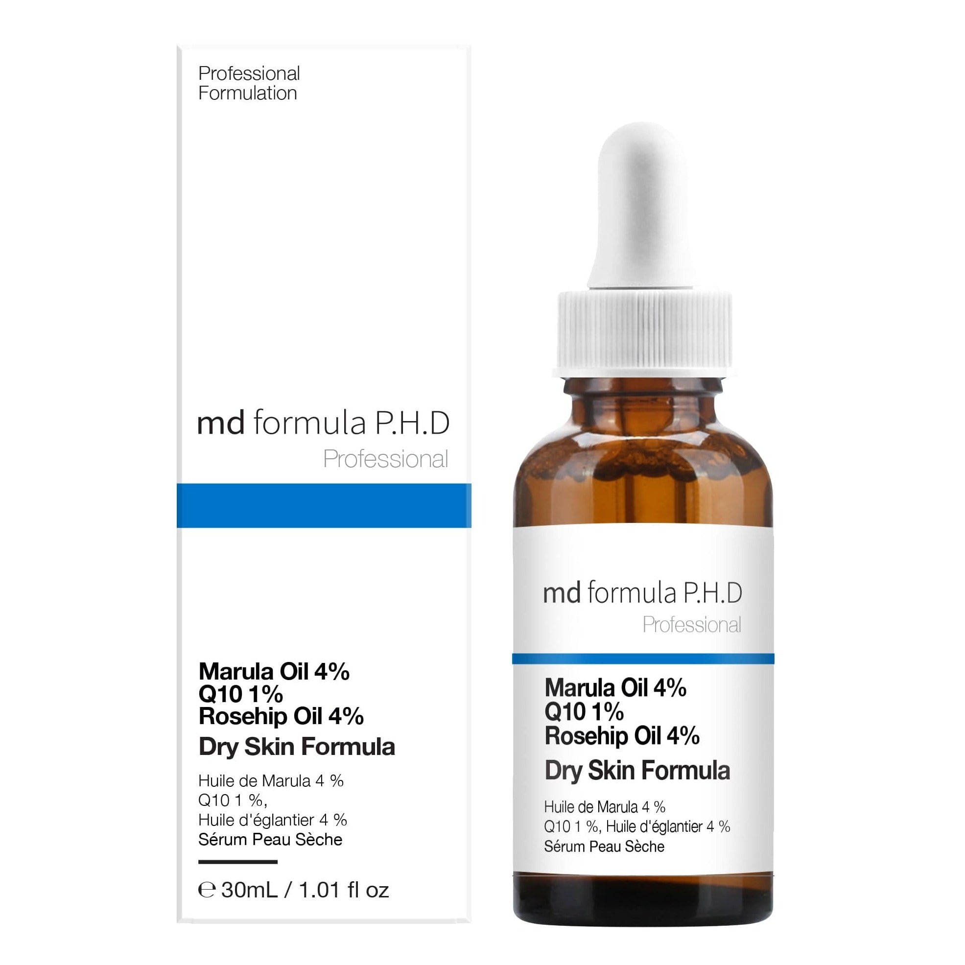 MD Formula Dry Skin Serum Marulua Oil 4%, Q10 1%, Rosehip Oil 4% 30ml Twin Value Savings Pack