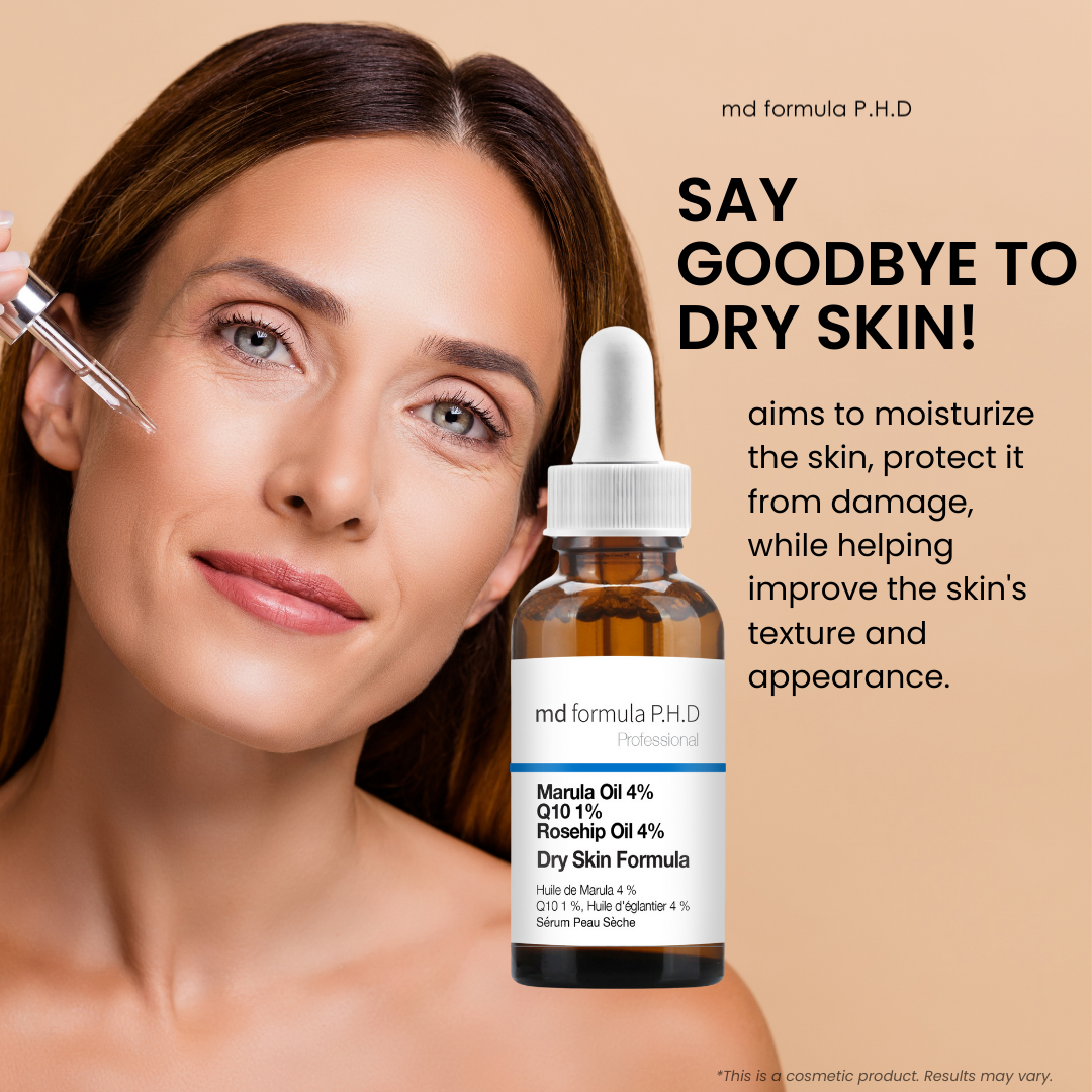 MD Formula Dry Skin Serum Marulua Oil 4%, Q10 1%, Rosehip Oil 4% 30ml Twin Value Savings Pack