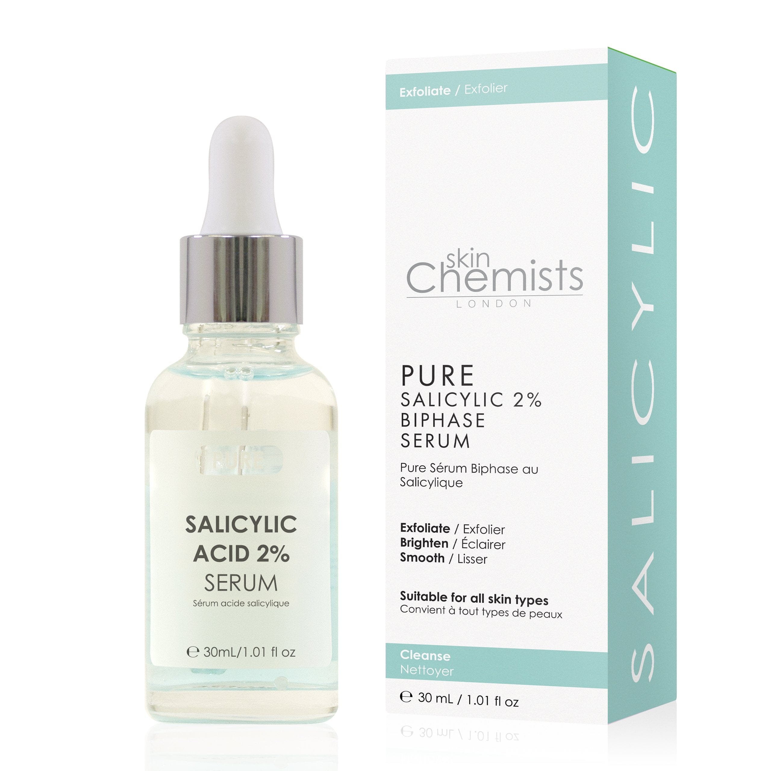 skinChemists Pure Salicylic Acid 2% Biphase Serum 30ml Twin Value Savings Pack