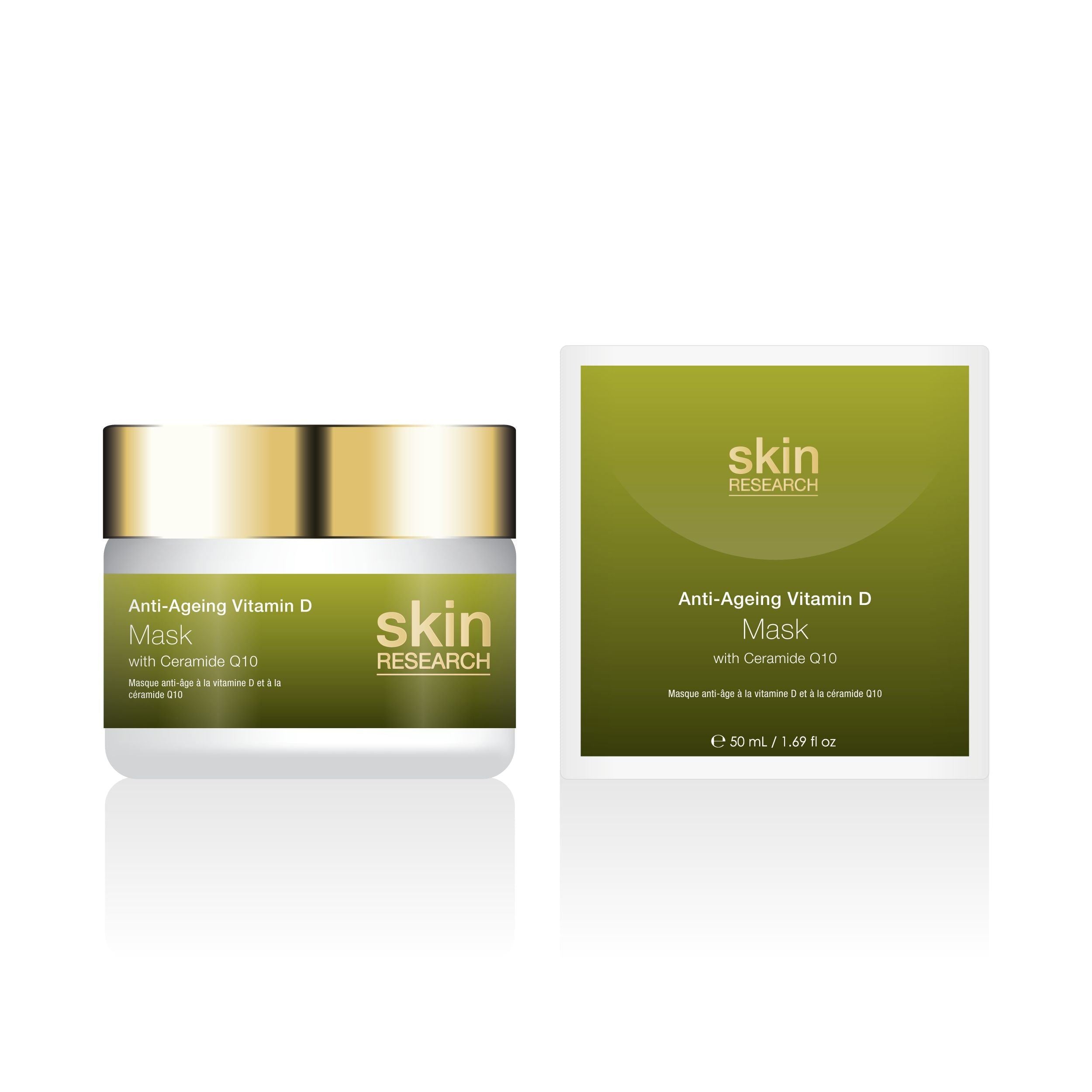 Skin Research Anti-Ageing Vitamin D & Ceramide Q10 Mask 50ml Twin Value Savings Pack