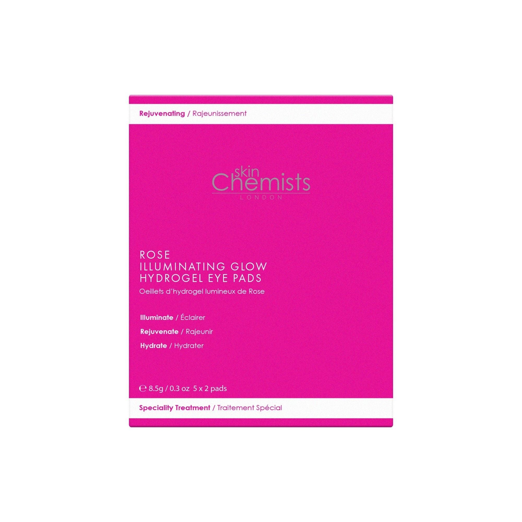 skinChemists Rose Illuminating Glow Hydrogel Eye Pads (5 x 2) Twin Value Savings Pack